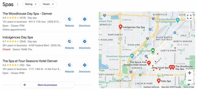 a voice search optimized google business profile in search results